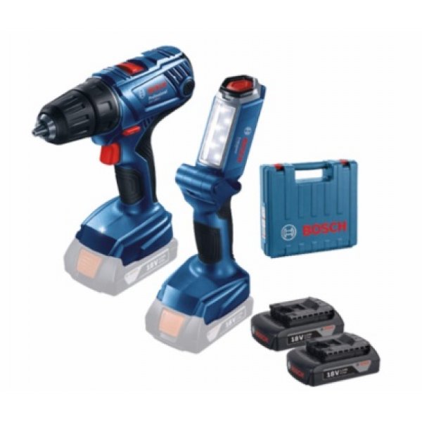 Bosch 博世 GSR 180-Li + GLI 180-Li (18V鋰電) (2x1.5Ah) 充電批連LED電筒