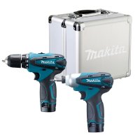 Makita 10.8V Cordless Combo Kit Driver Drill Impact Driver